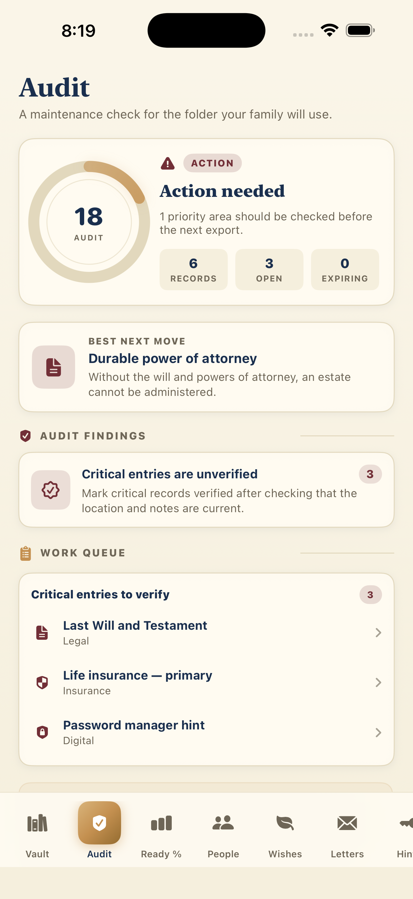 AfterFolder app screenshot