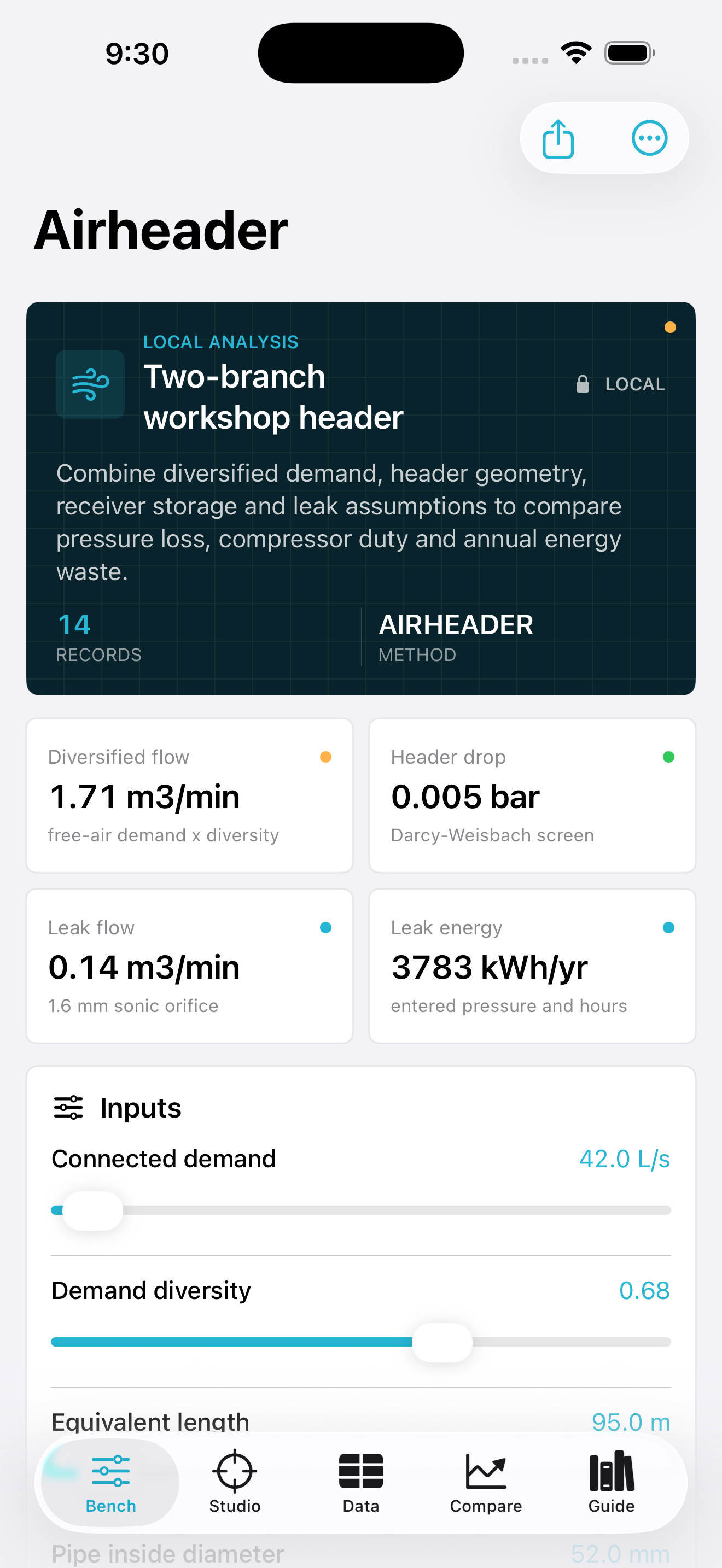 Airheader current app interface
