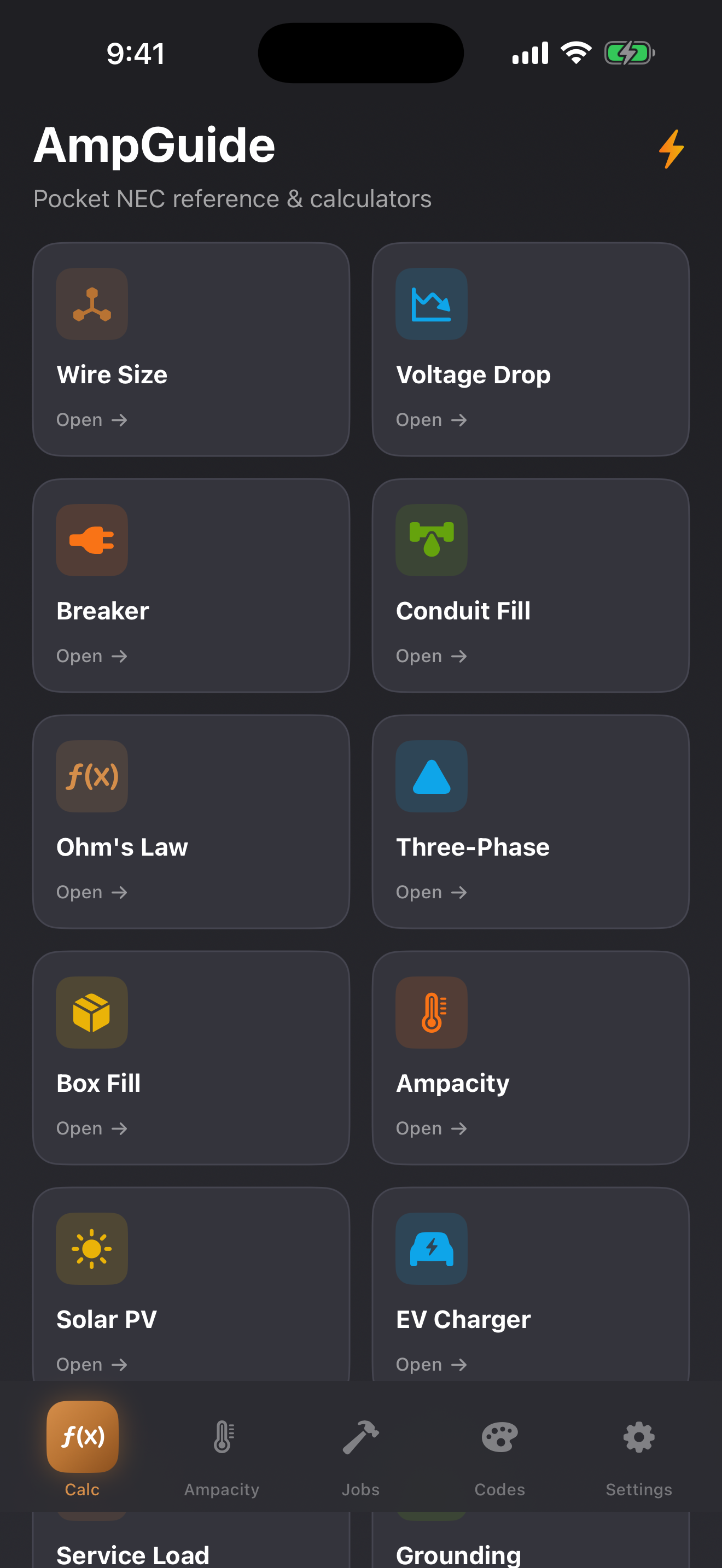 AmpGuide iPhone app screenshot