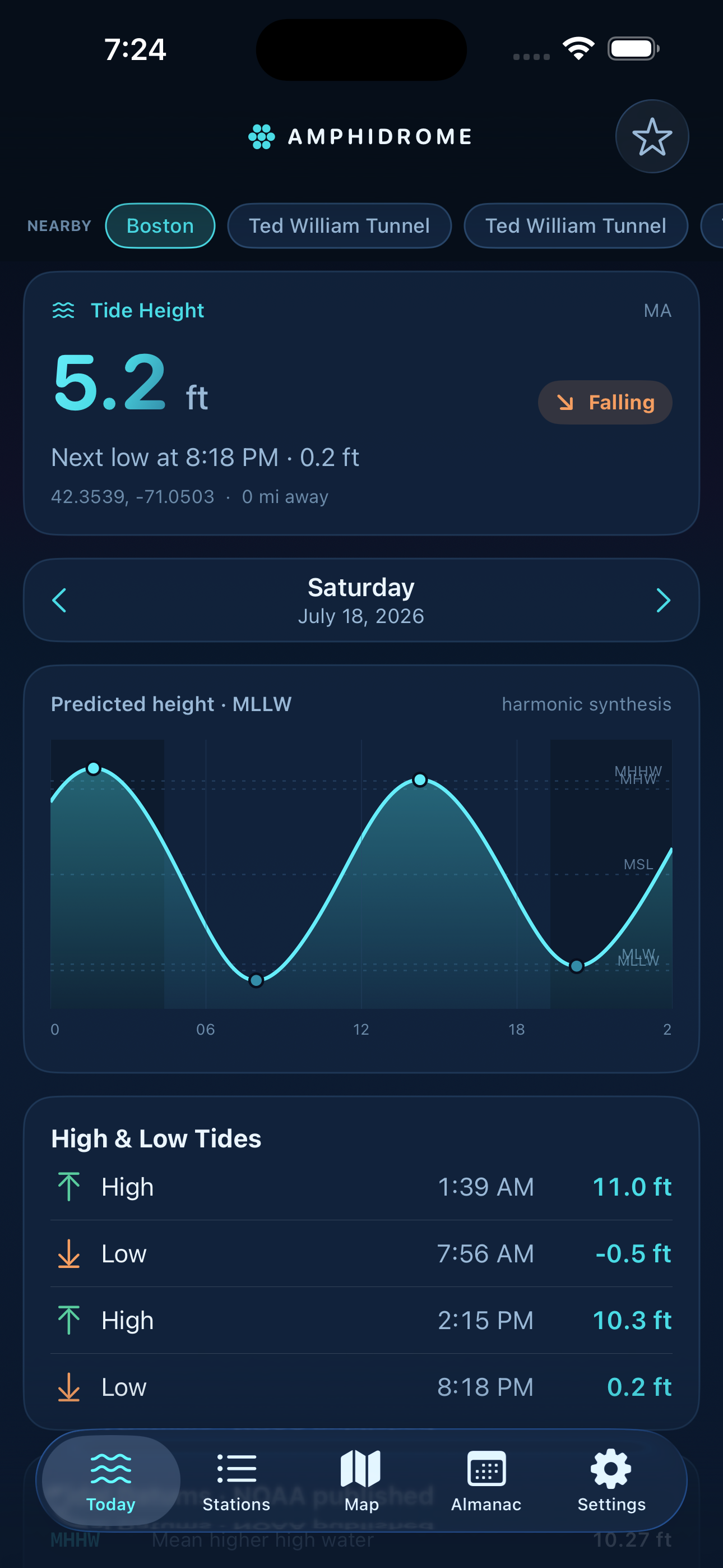 Amphidrome app interface