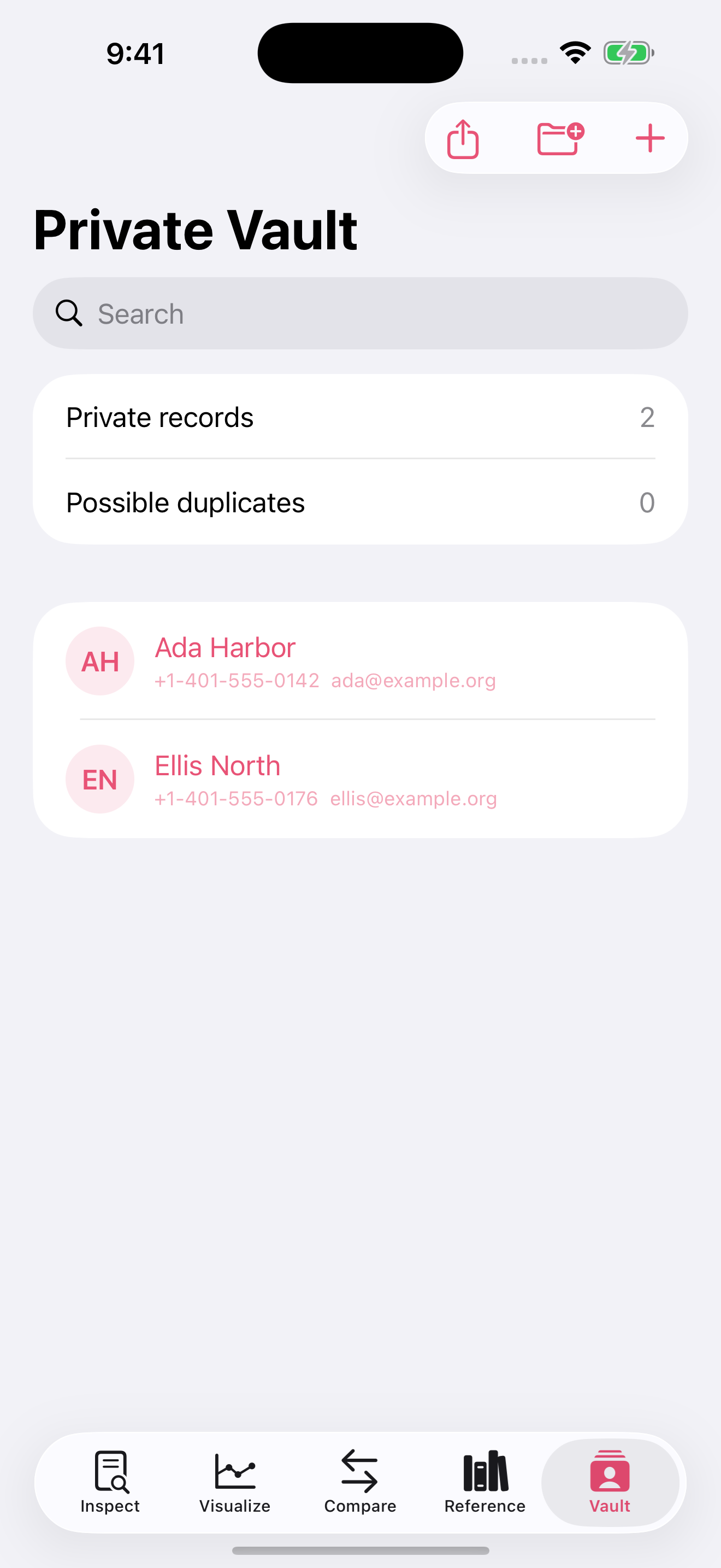 Cardmoire current app interface