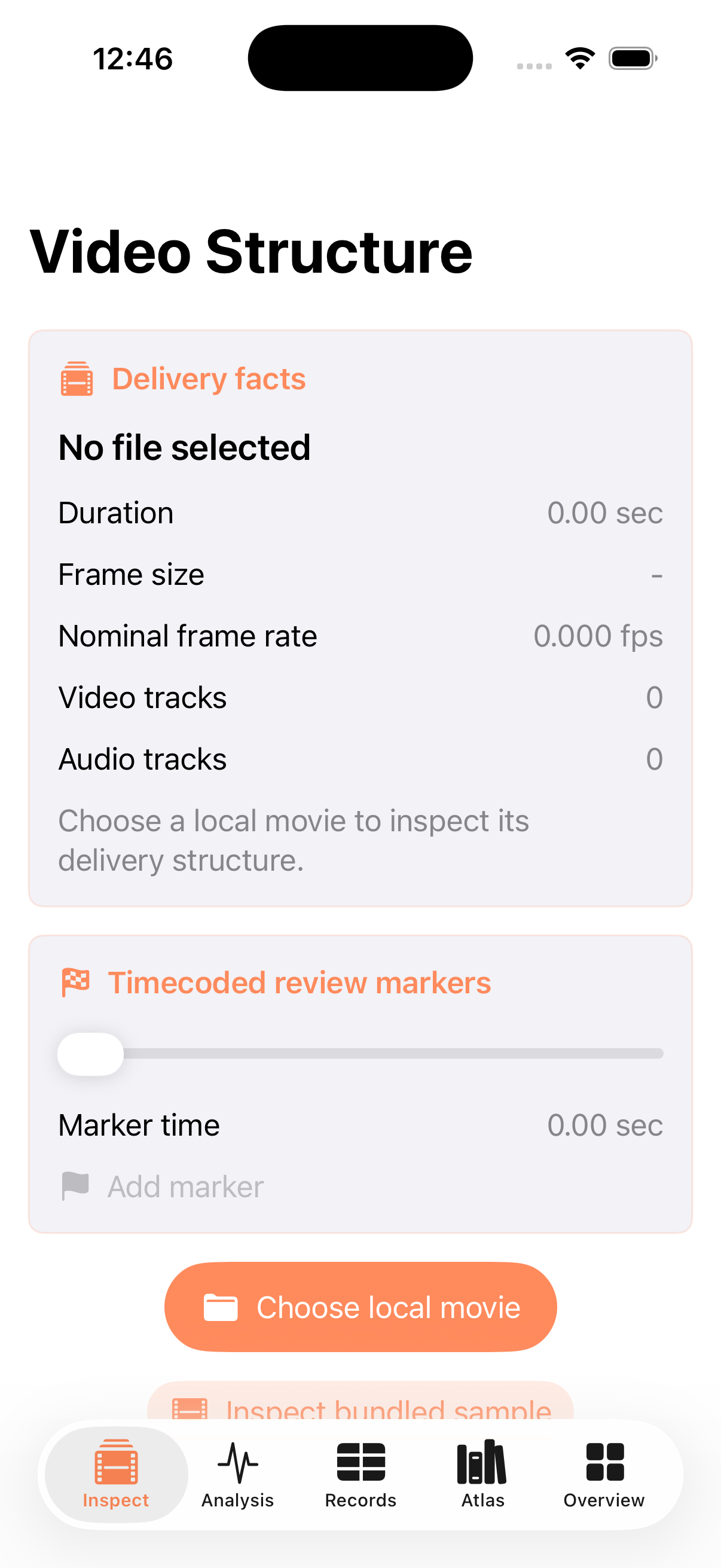Cinewarrant current app interface