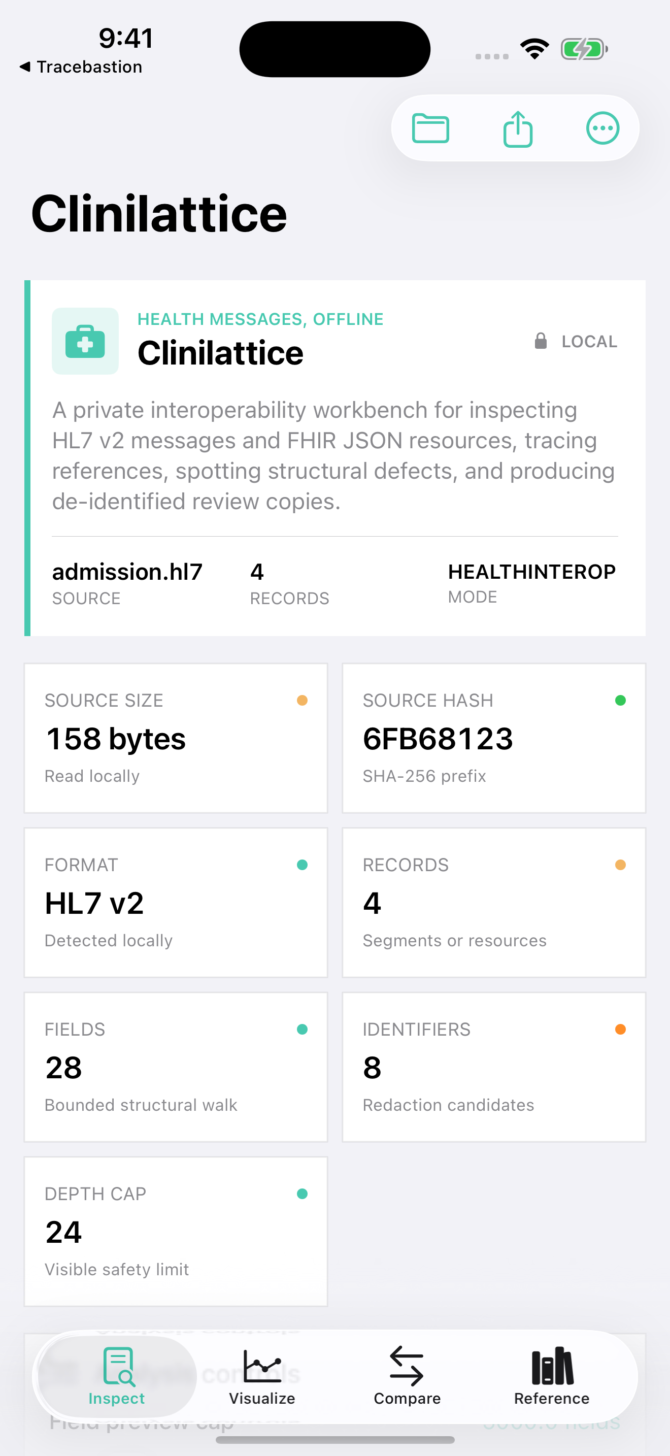 Clinilattice current app interface