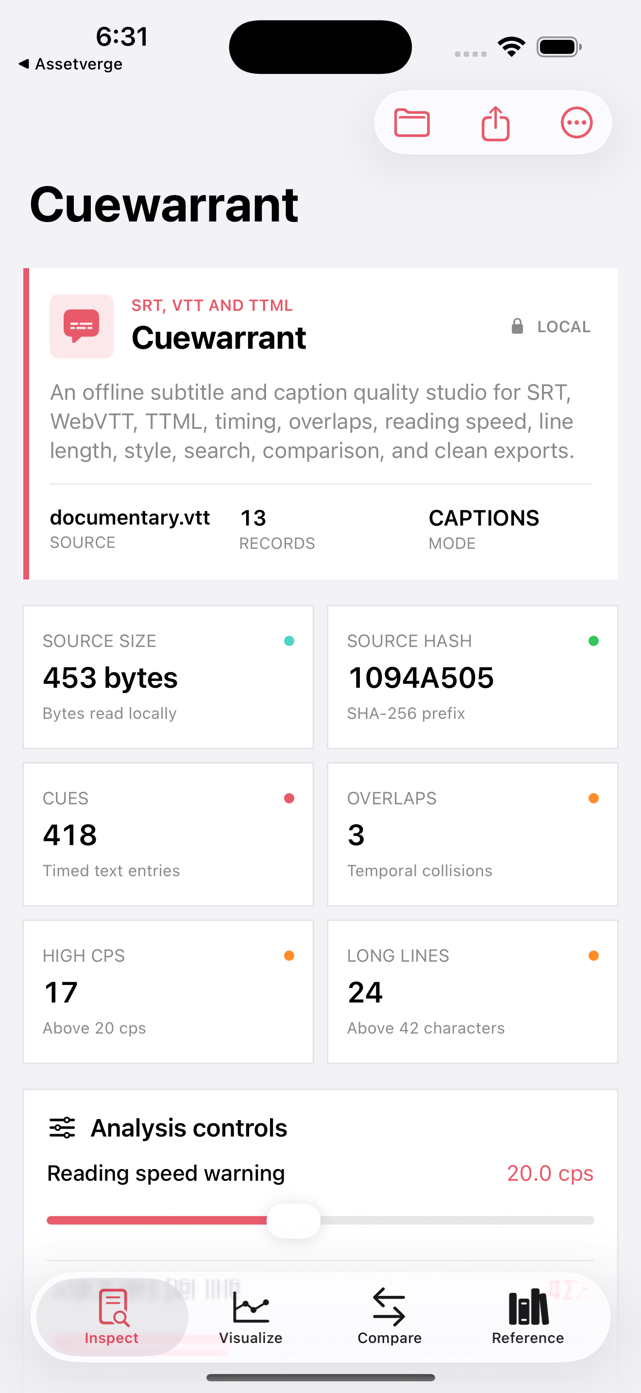 Cuewarrant current app interface