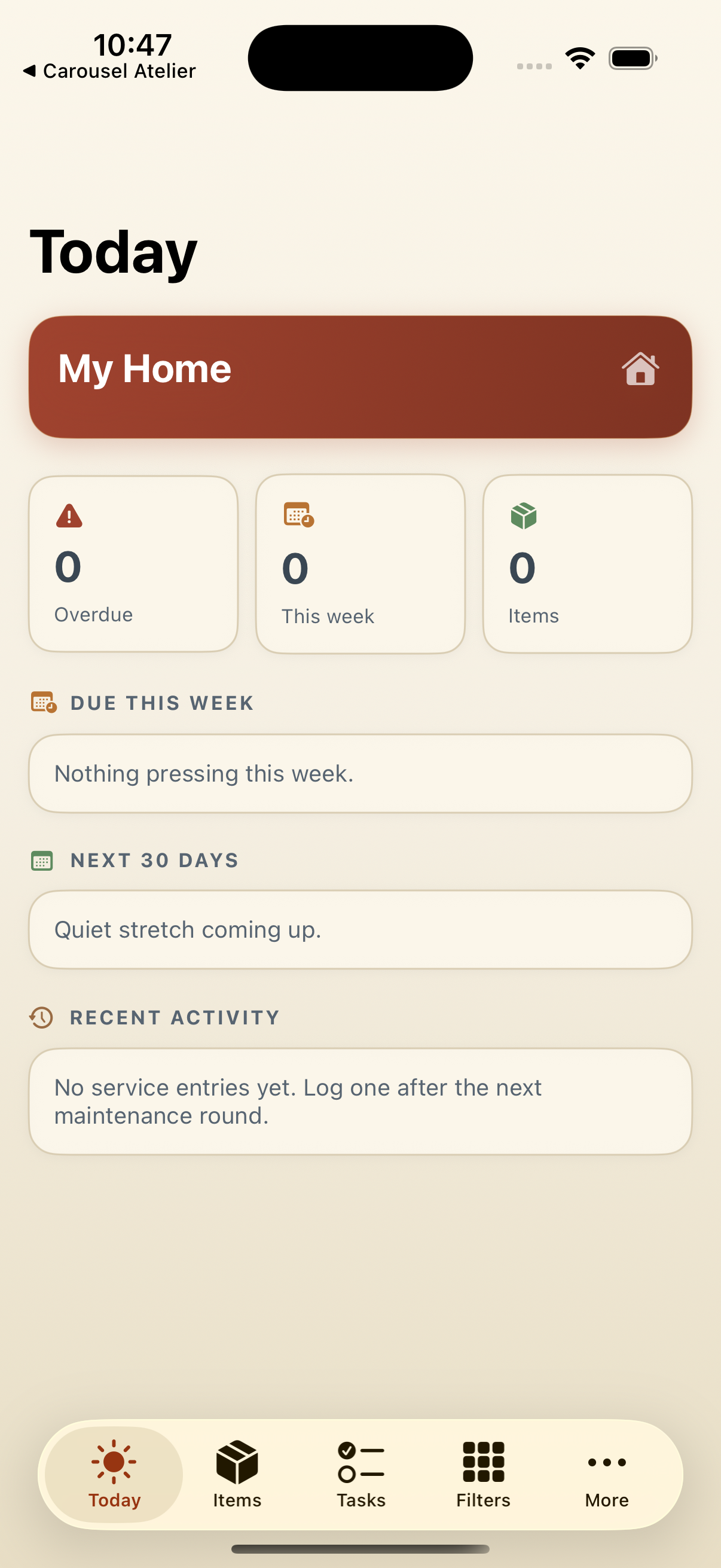 DwellLog app screenshot