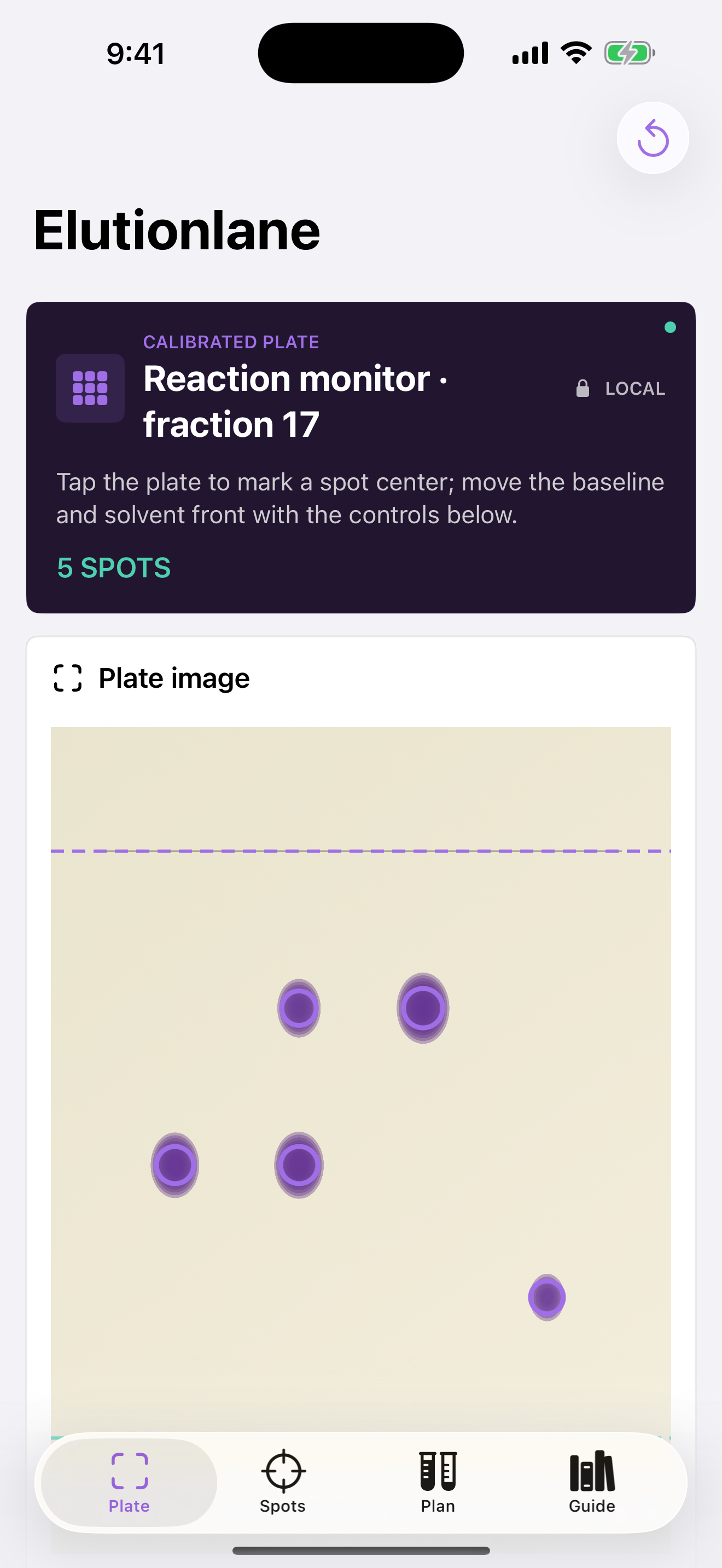 Elutionlane app interface