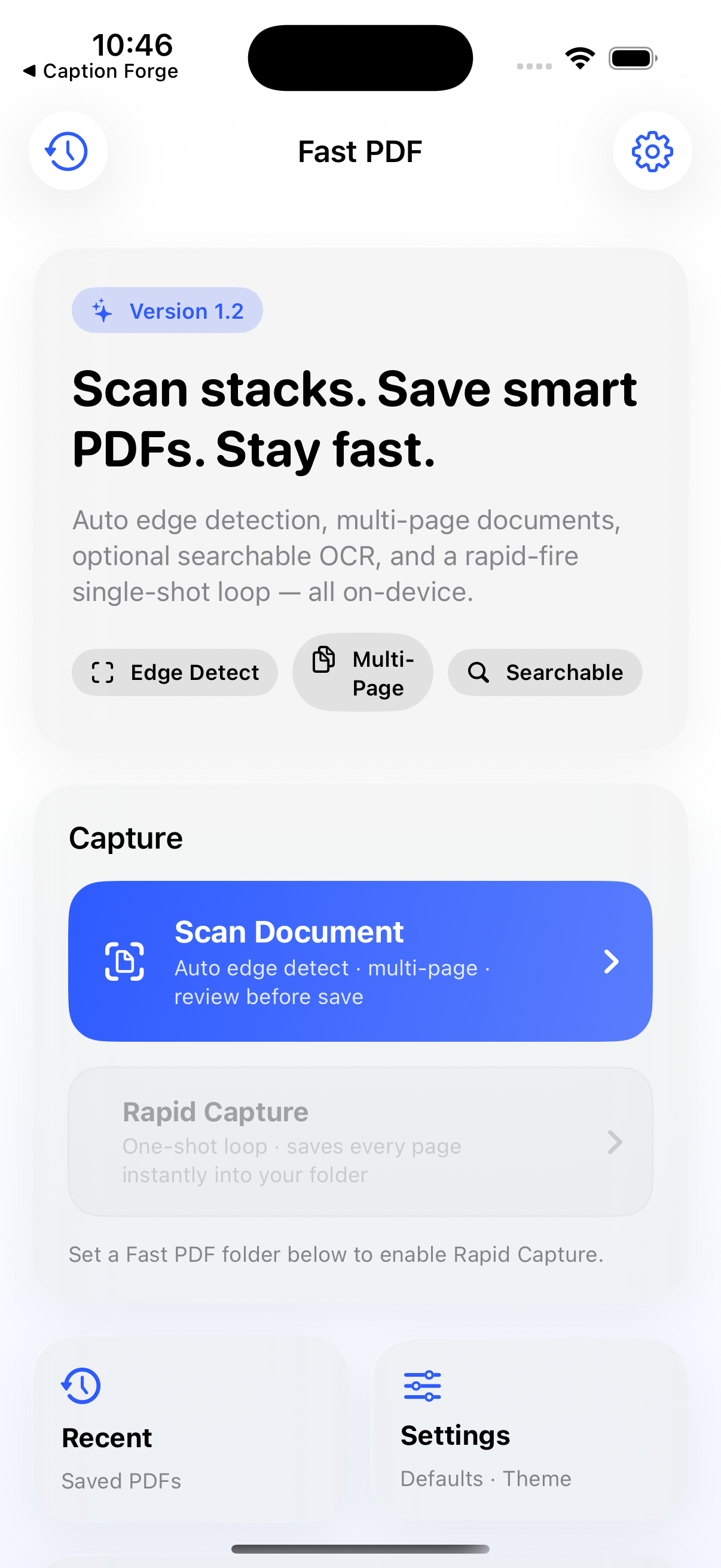 Fast PDF app screenshot