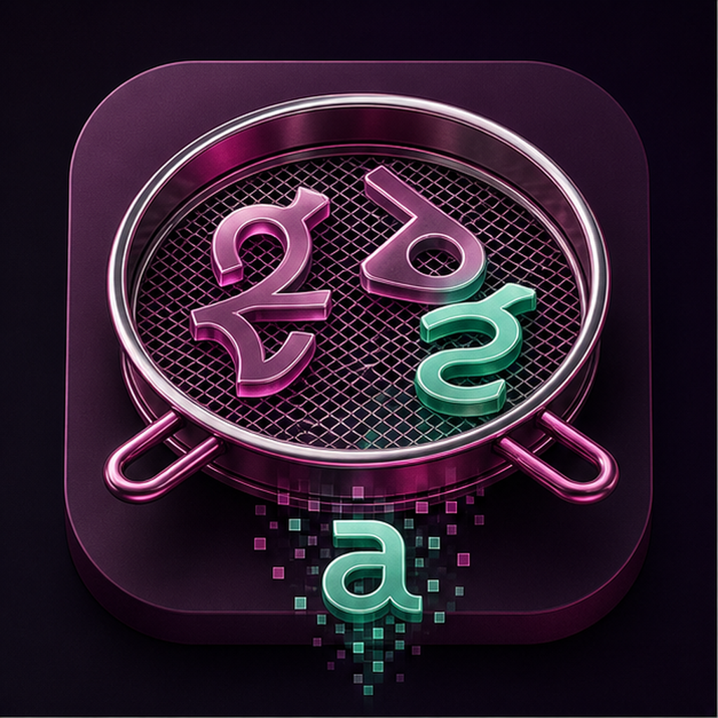 Glyphsieve app icon