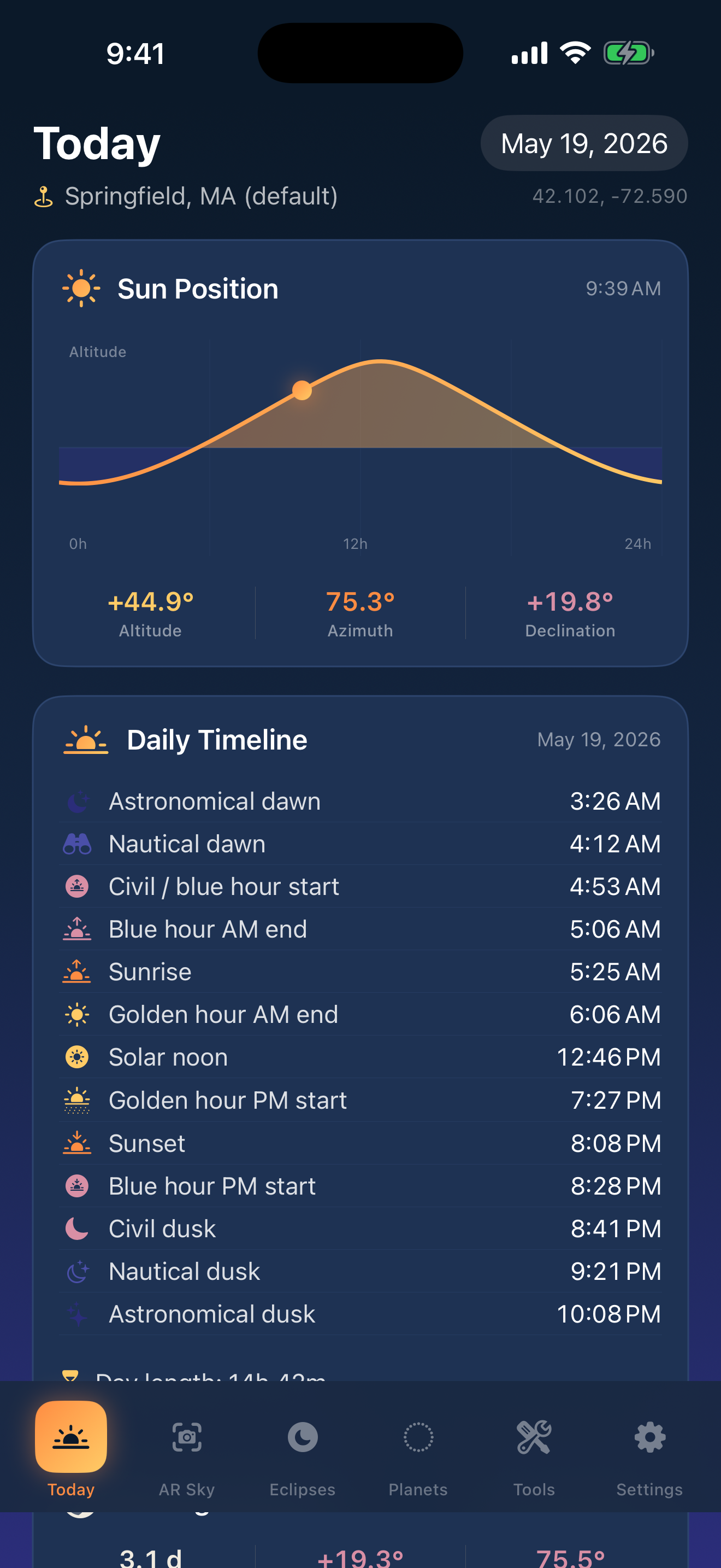 GoldenHorizon iPhone app screenshot