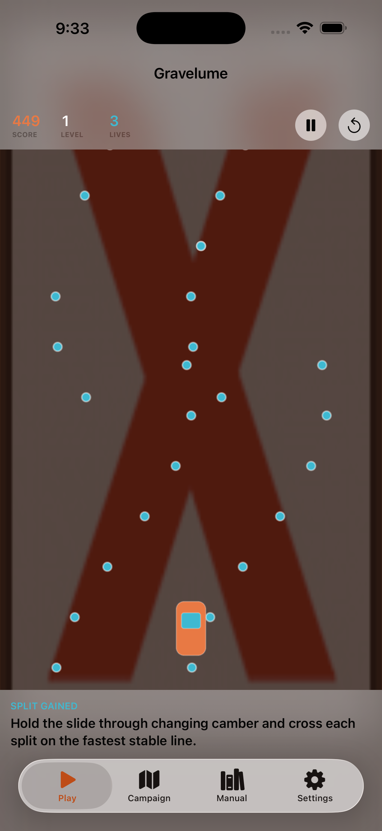 Gravelume current app interface