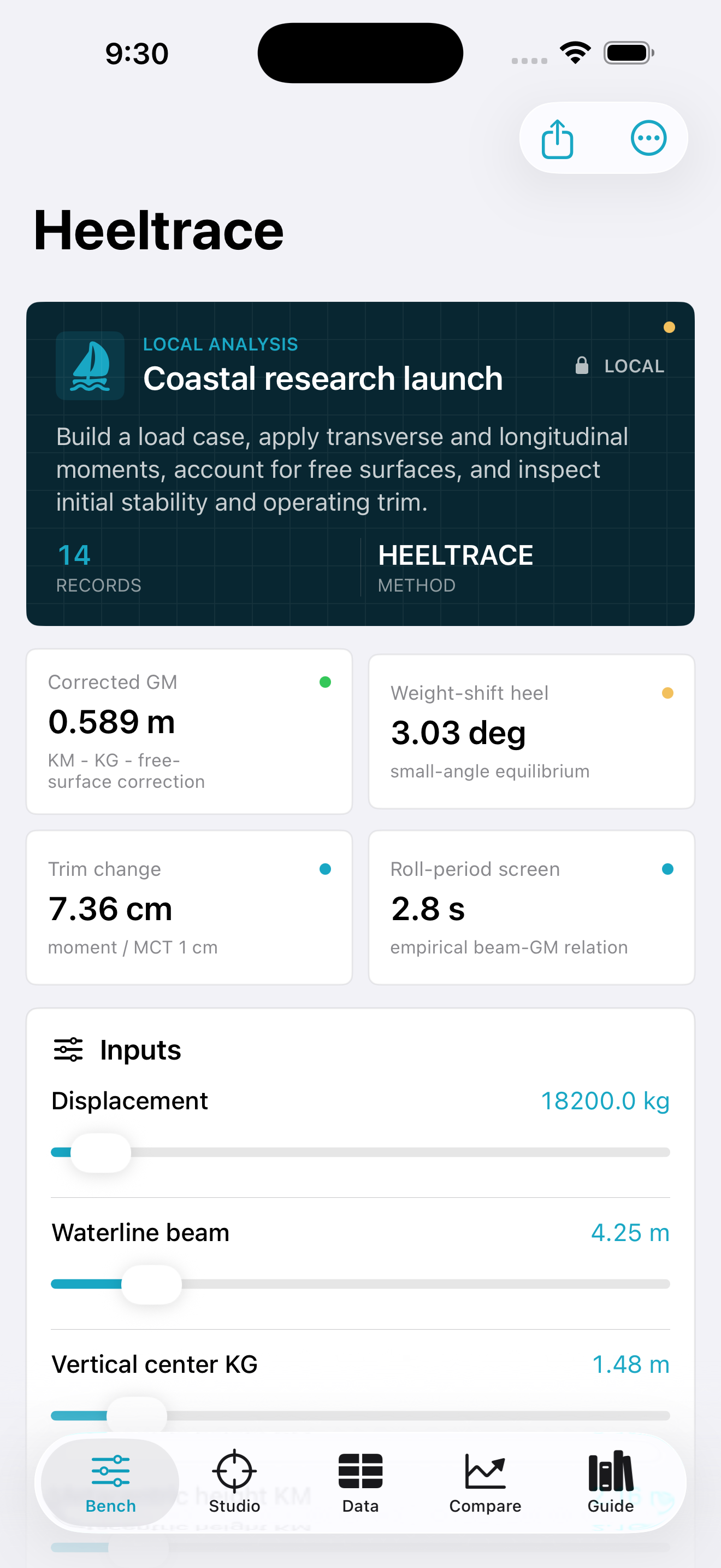 Heeltrace current app interface
