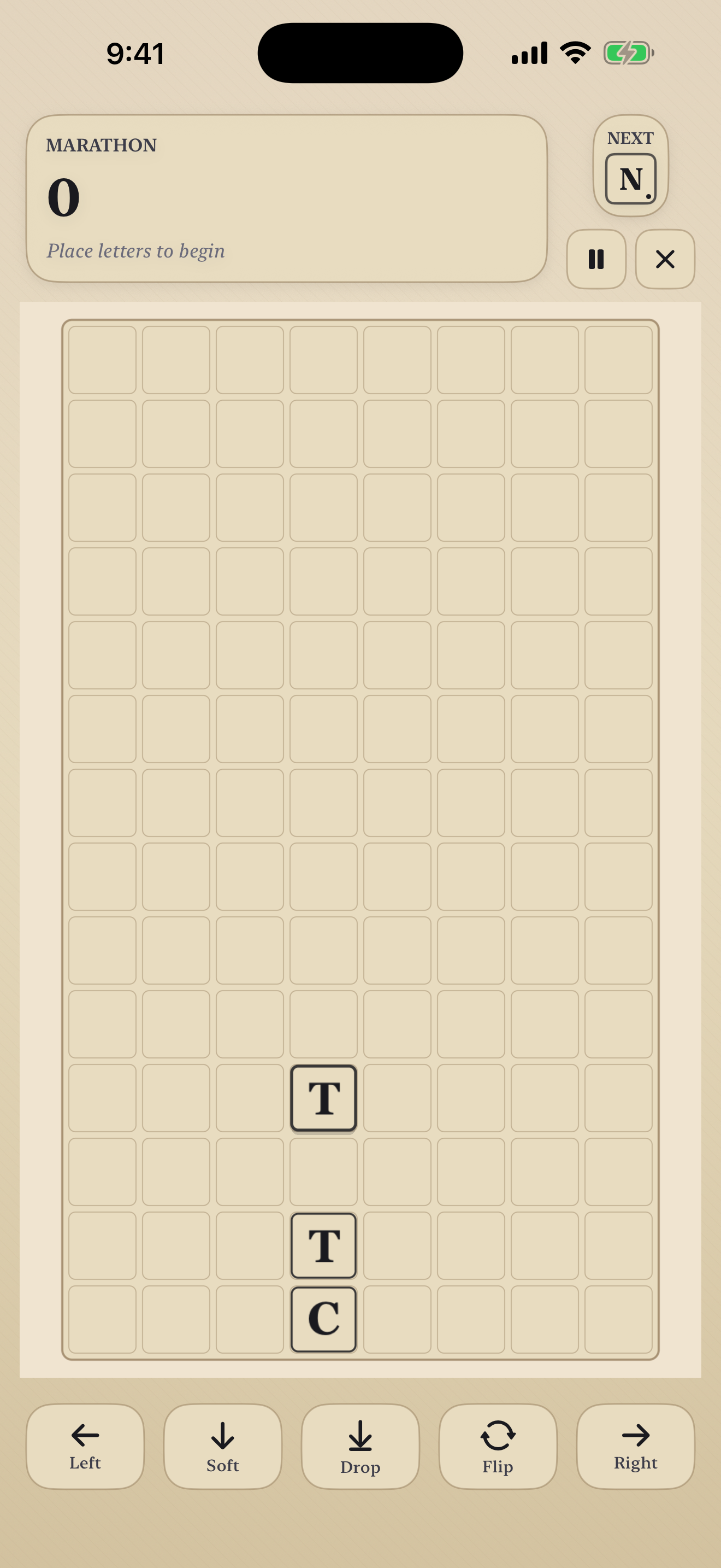 Inkfalls gameplay screen