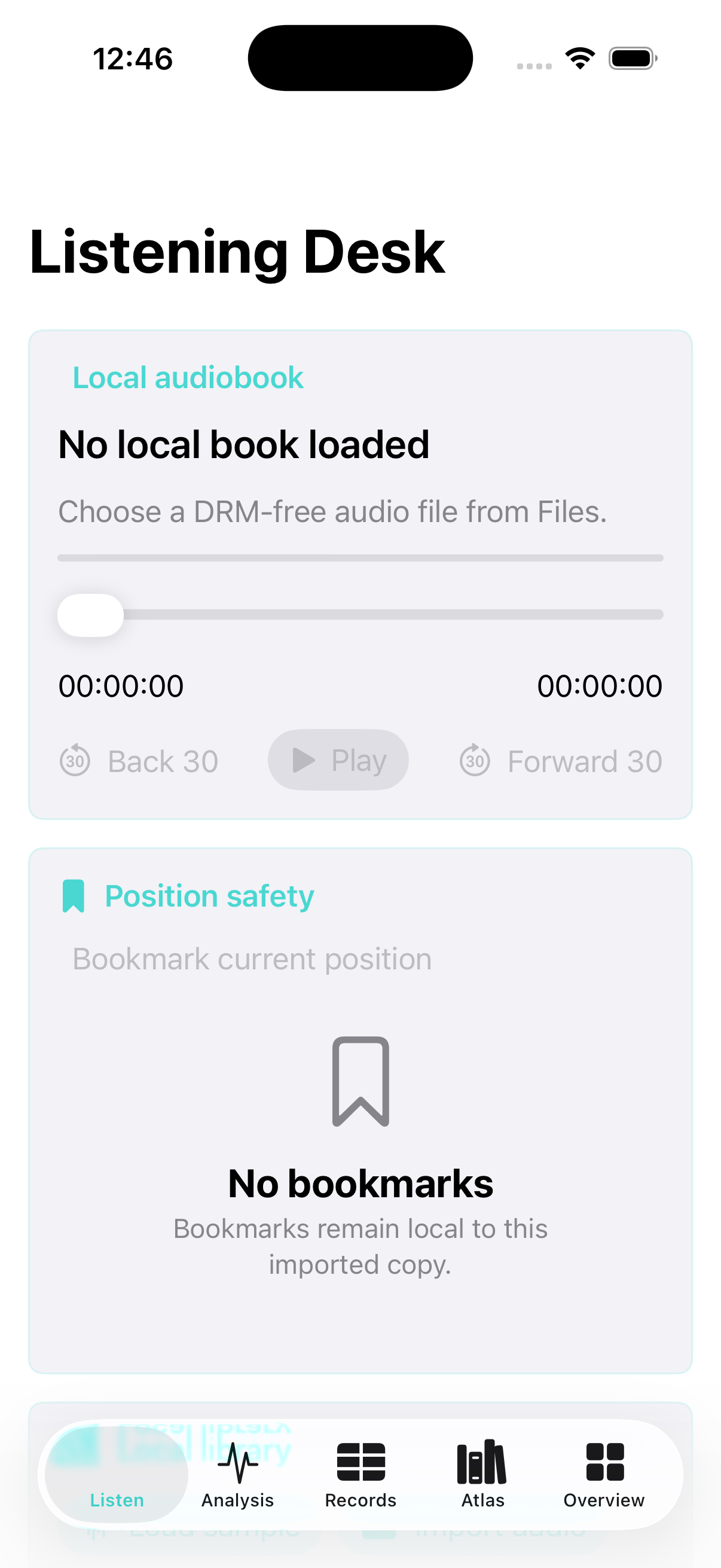 Narracairn current app interface