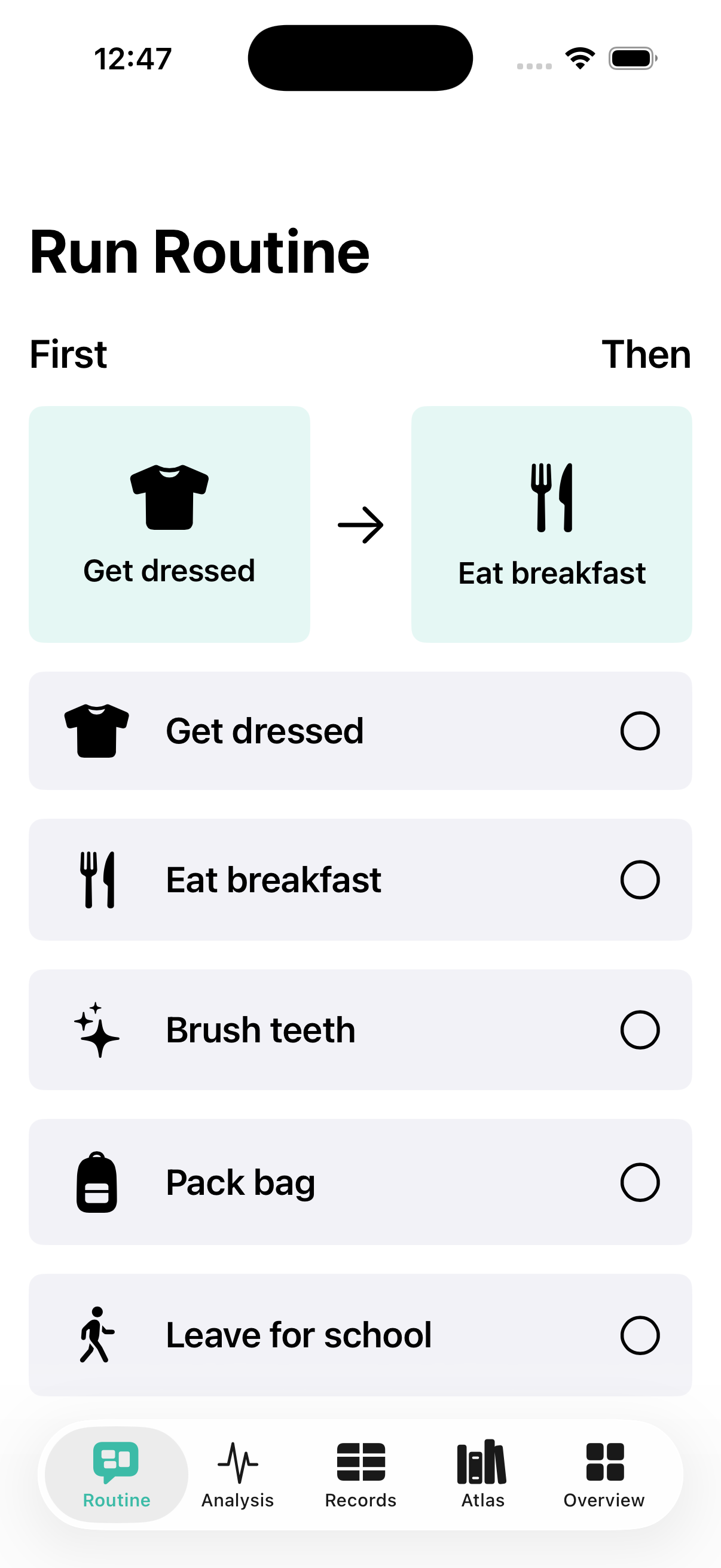 Pictoroute current app interface