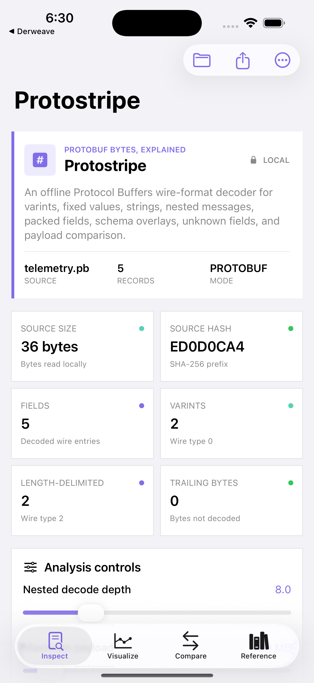 Protostripe current app interface