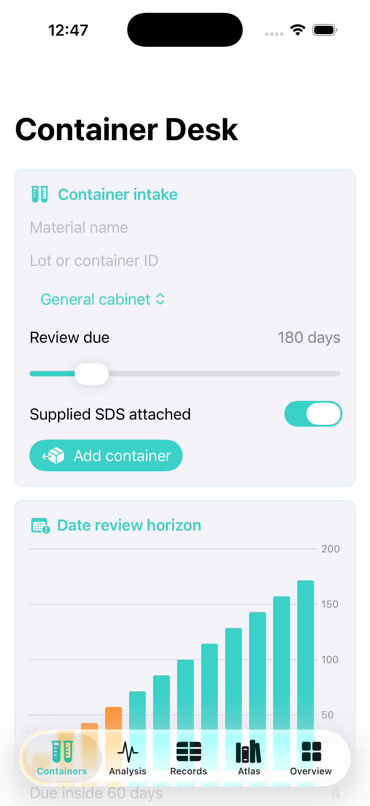 Reagentary current app interface