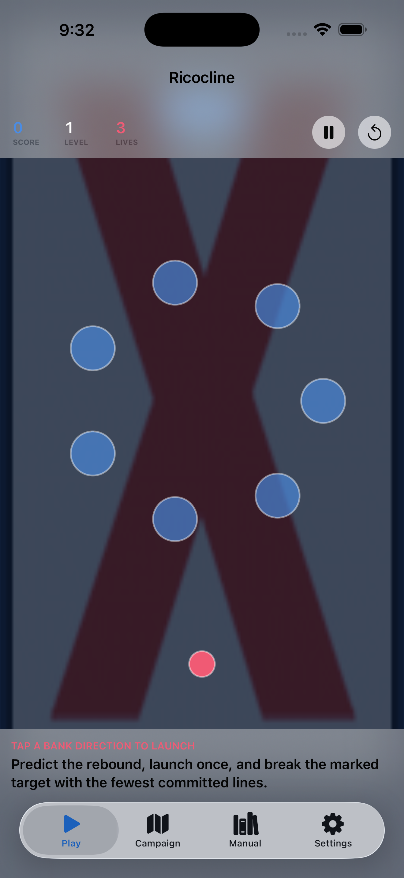 Ricocline current app interface