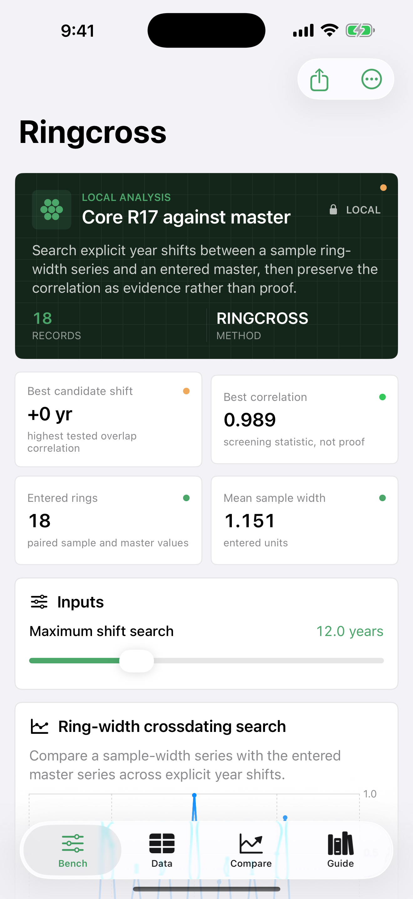 Ringcross app interface