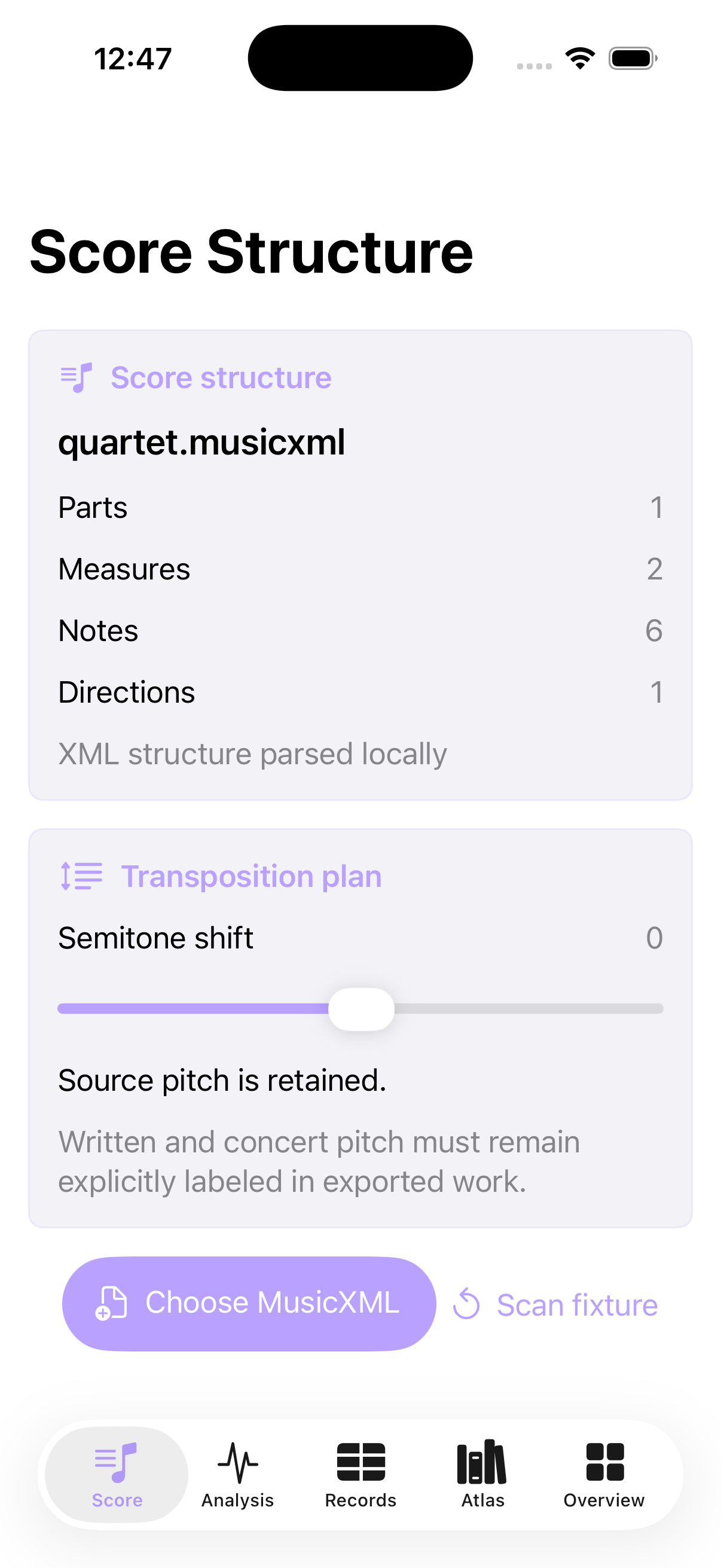 Scorelattice current app interface