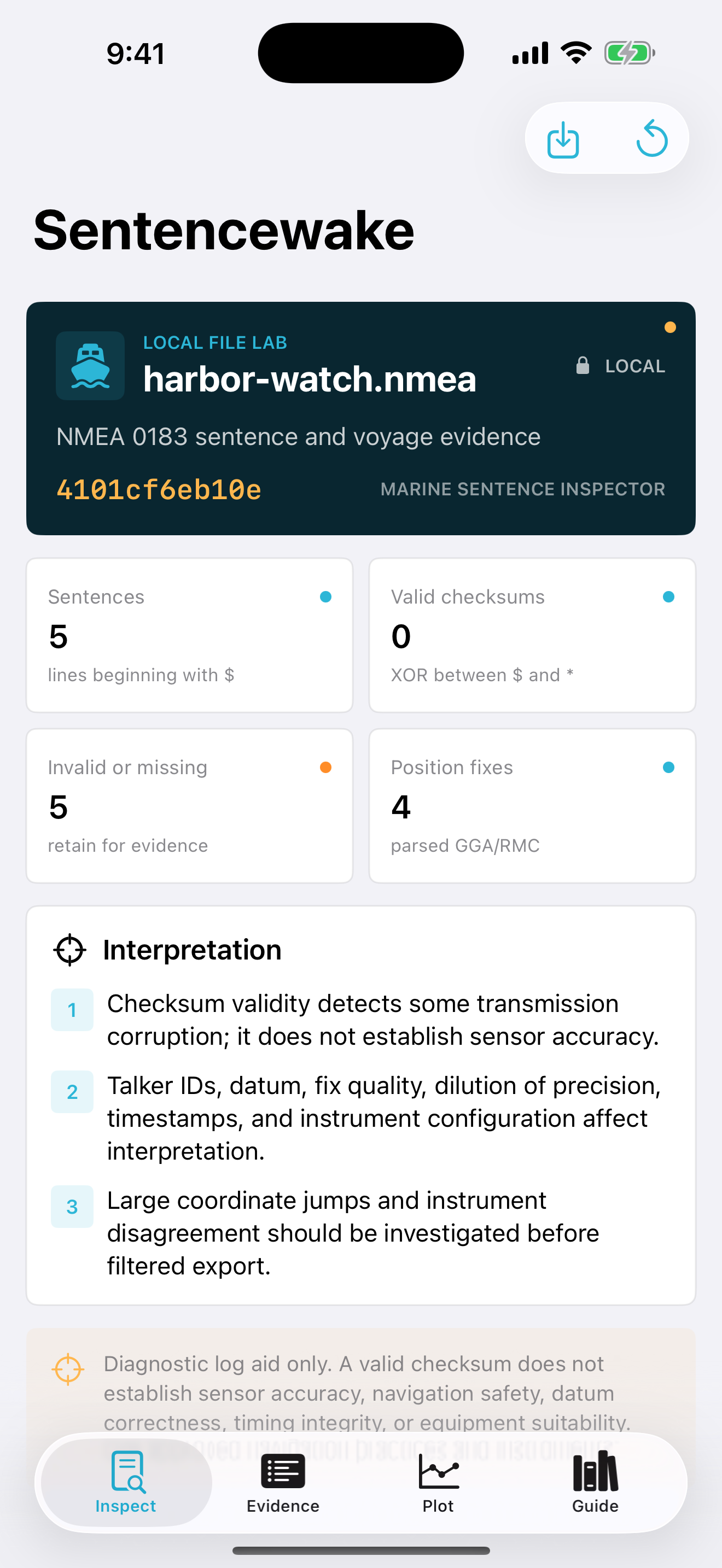 Sentencewake app interface