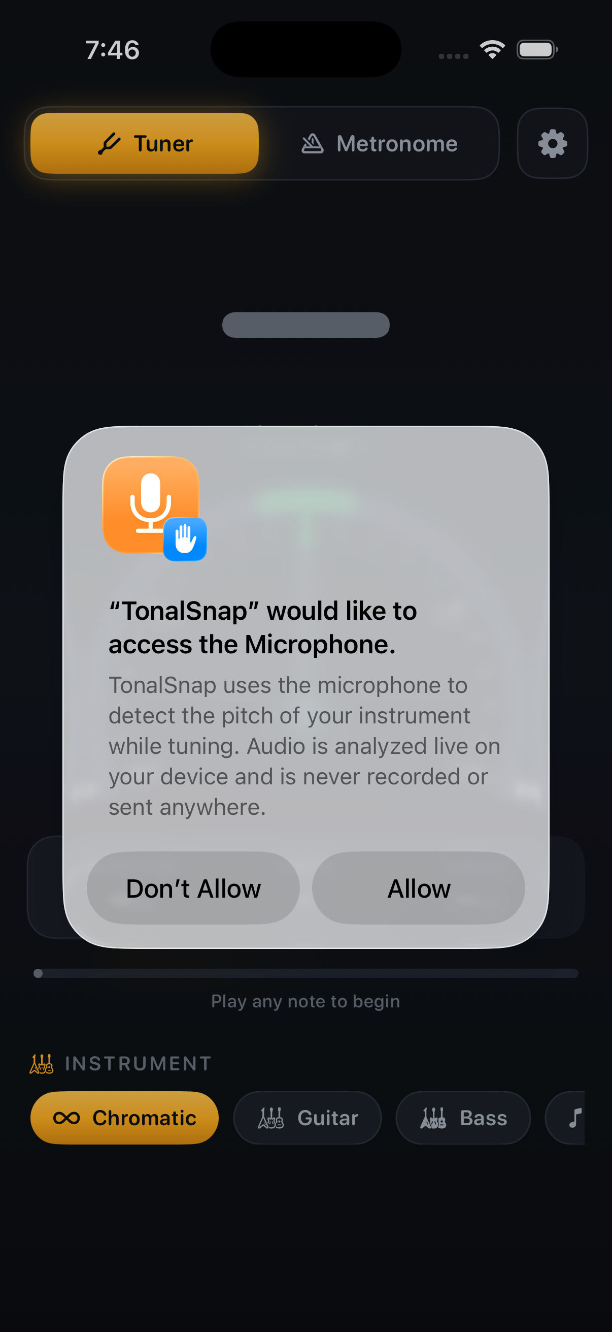 TonalSnap app screenshot