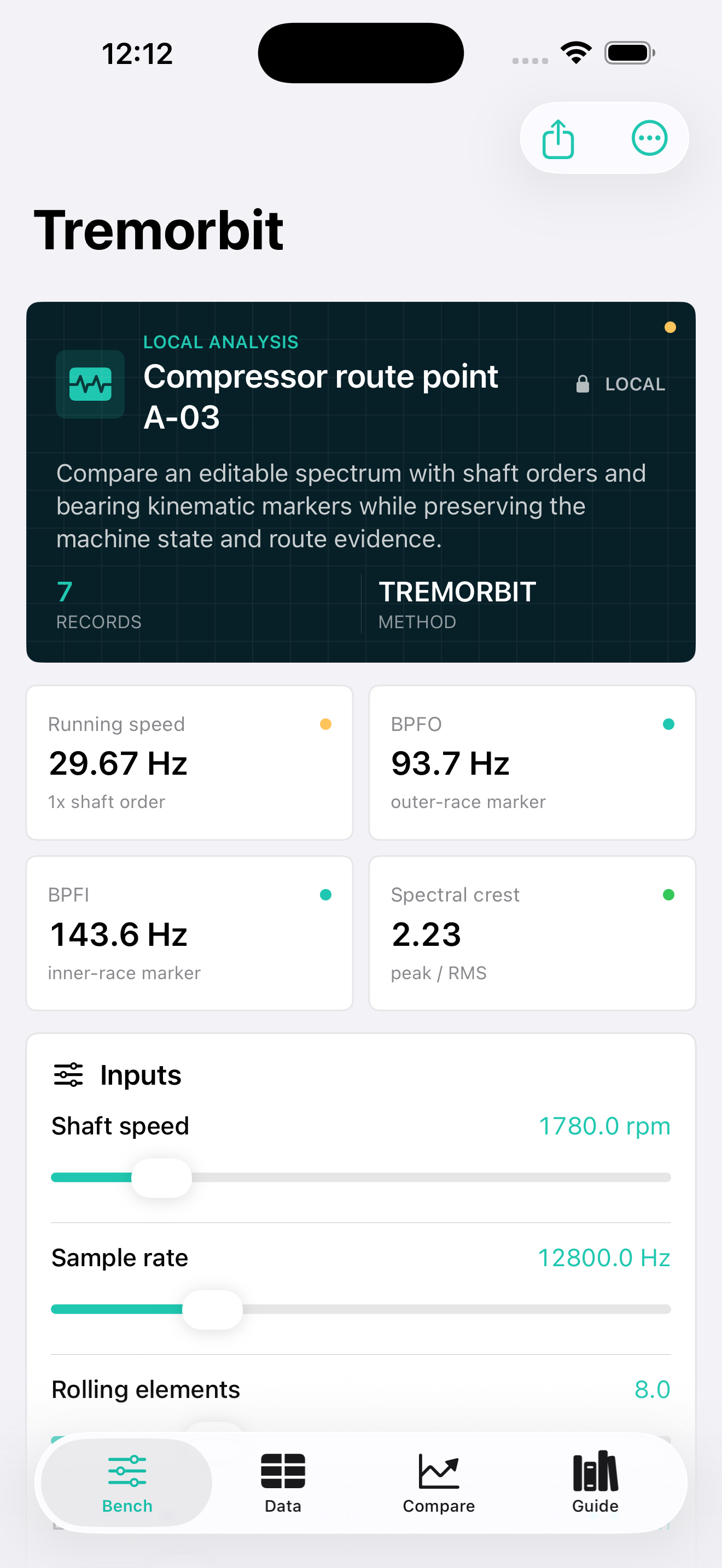 Tremorbit app interface