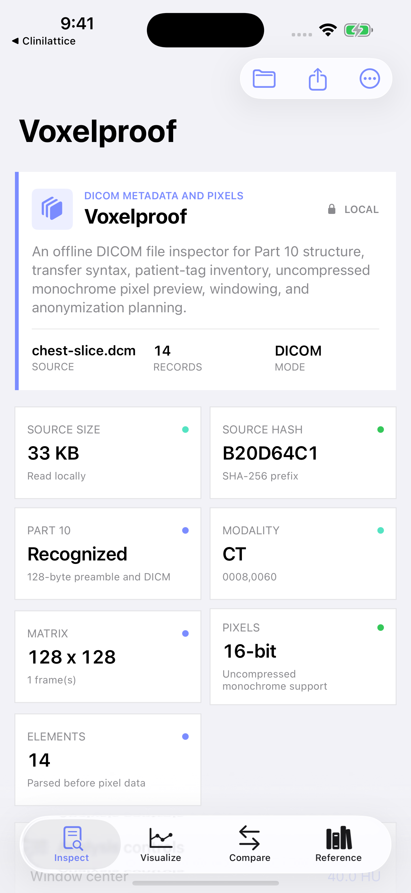 Voxelproof current app interface